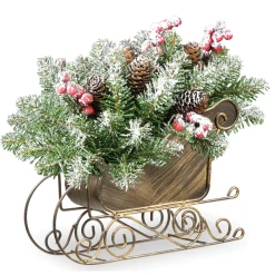 10 in. Dunhill Fir Sleigh Centerpiece