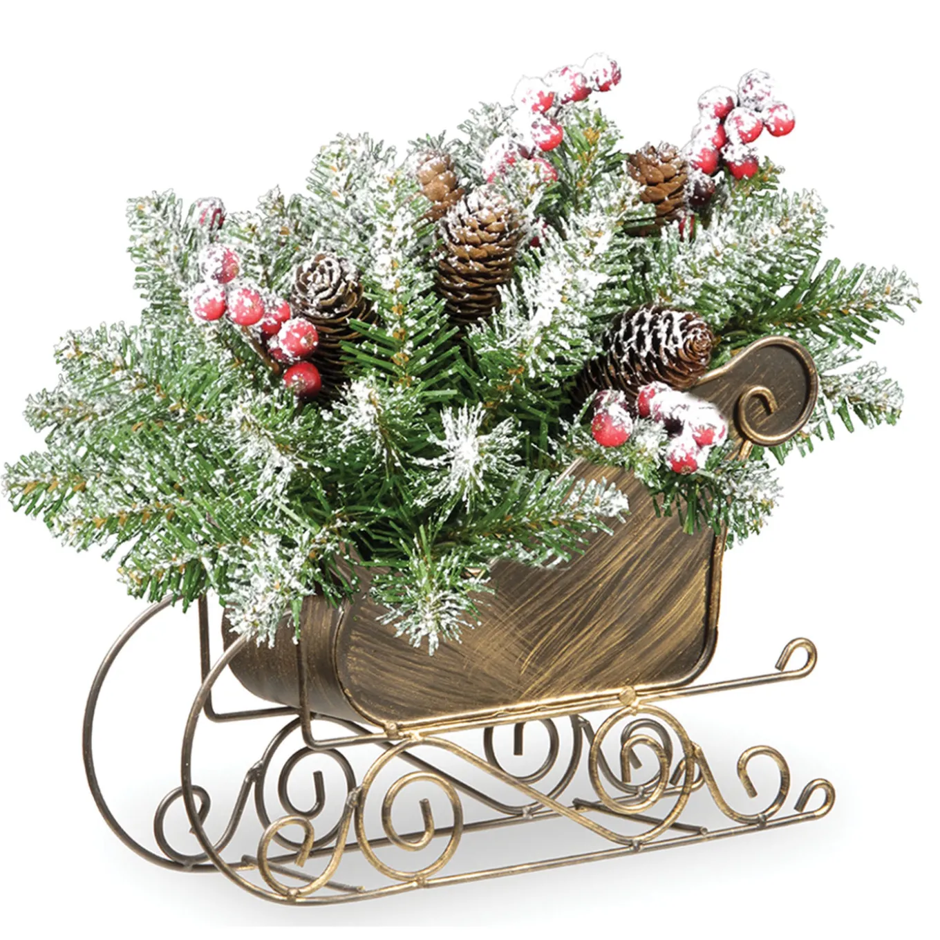 10 in. Dunhill Fir Sleigh Centerpiece
