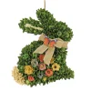 22 in. Easter Bunny Hanging Silhouette Decorated with Colorful Flower Blooms