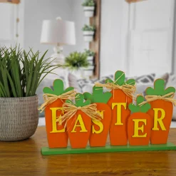 14 in. Easter Carrot Sign Table Decoration