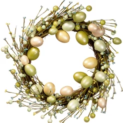 20 in. Easter Wreath Decorated With Eggs