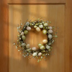 20 in. Easter Wreath Decorated With Eggs