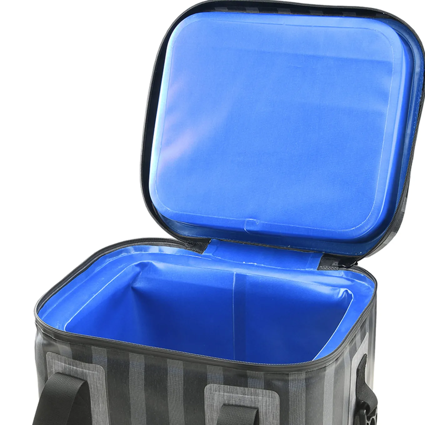 11 in. Easy Tote Soft Cooler Gray Striped