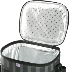 15 in. Easy Tote Soft Cooler Gray Striped