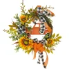 26 in. Fall Wreath with Sunflowers, Twig, Car and Bow