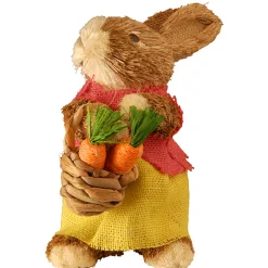 10 in. Female Dainty Brown Easter Bunny Table Decoration