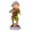 36 in. Fiddle Playing Pixie Elf with Multicolor Lights