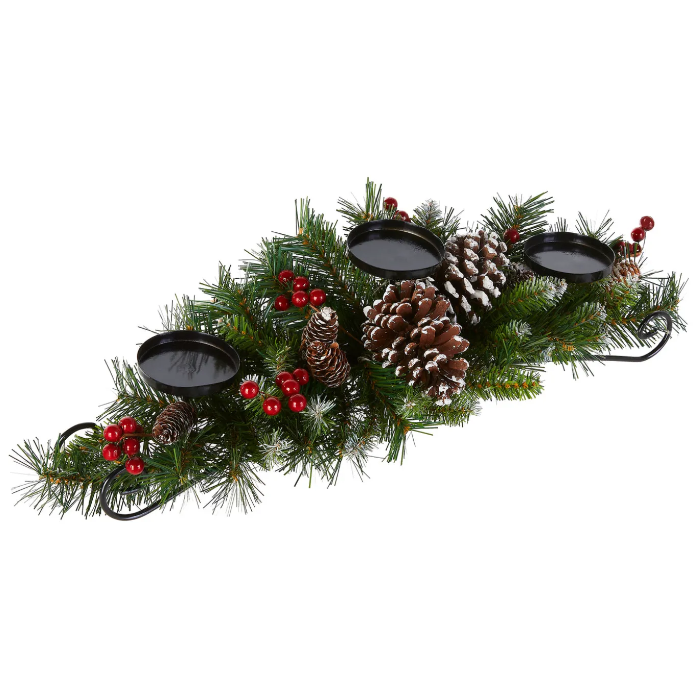 30 in. Frosted Berry Frosted Berry Centerpiece and Candle Holder