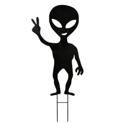 38 in. Halloween Alien Garden Stakes Outdoor Lawn Decoration