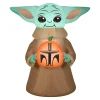 42 in. Halloween Baby Yoda Inflatable Decoration