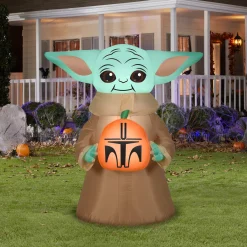 42 in. Halloween Baby Yoda Inflatable Decoration