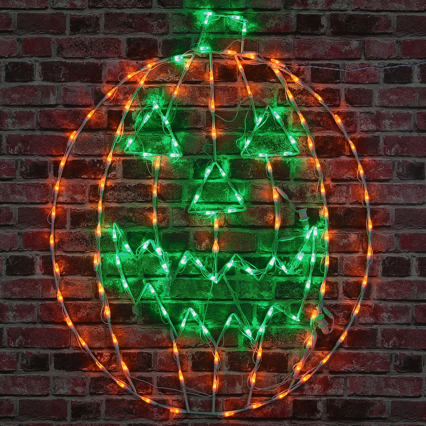 44 in. Halloween Jack O Lantern Lighted Sign Decoration with LED Lights