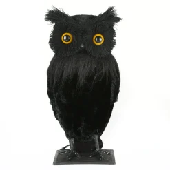 11 in. Halloween Lifelike Owl Tabletop Decoration