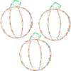 14 in. Halloween Mini Pumpkin Trio Lighted Sign Decoration with LED Lights