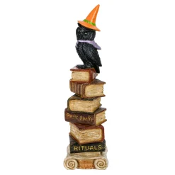 32 in. Halloween Owl on Stacked Books Tabletop Decoration