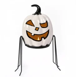 15 in. Halloween Pre-Lit Ghost Pumpkin Tabletop Decoration