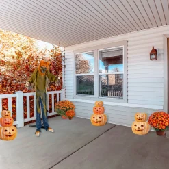 63 in. Halloween Pre-Lit Sound Activated Animated Werewolf with LED Lights