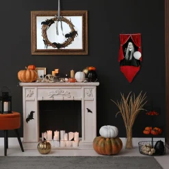 28 in. Halloween Pre-Lit Sound Activated Animated Fortune Teller with LED Lights