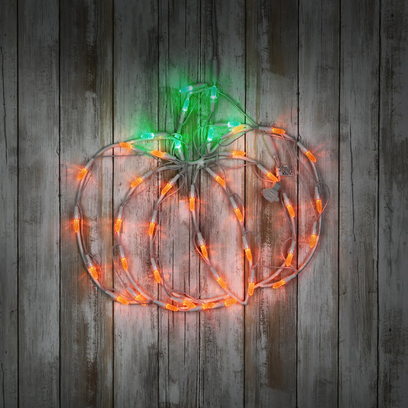 14 in. Halloween Pumpkin Lighted Sign Decoration with LED Lights