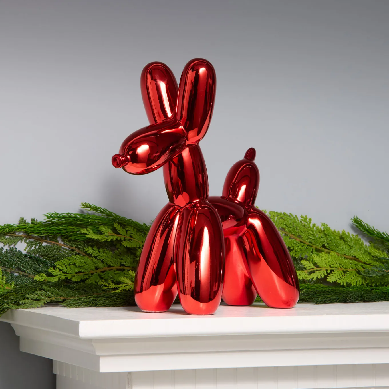 11 in. Halloween Red Balloon Dog Figurine