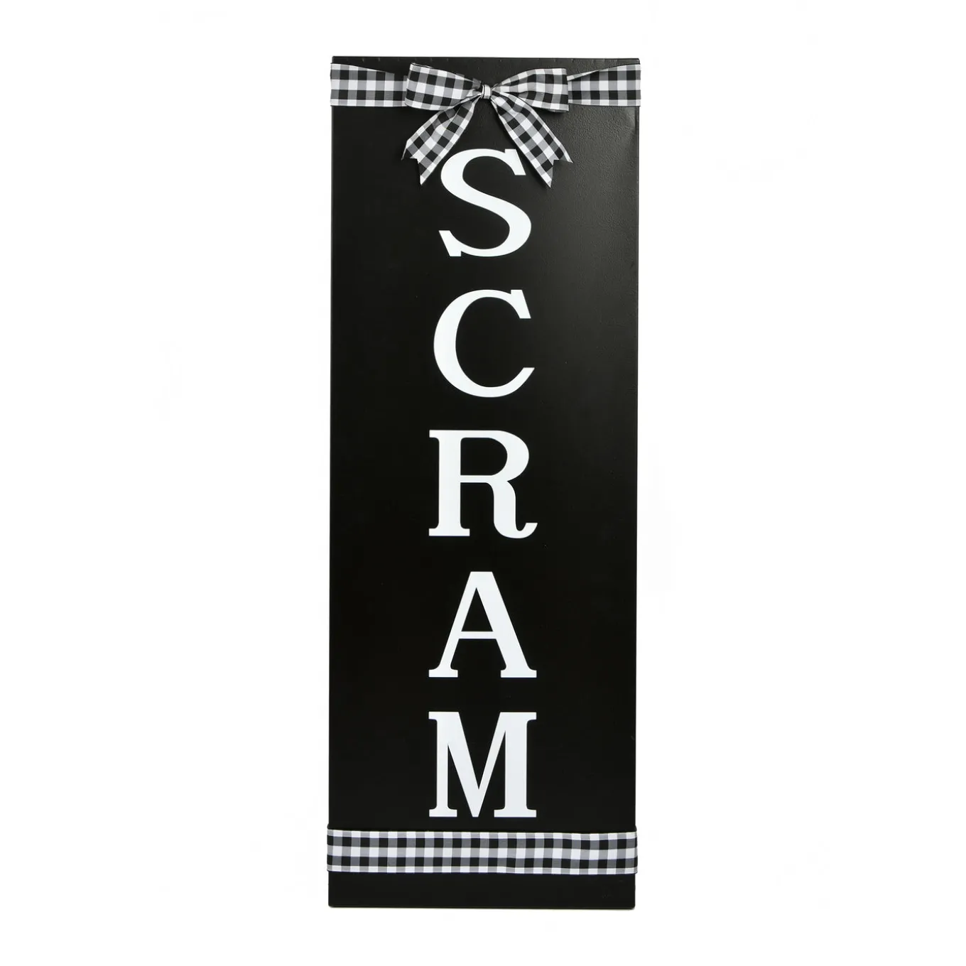 30 in. Halloween Scram Hanging Porch Sign Decoration