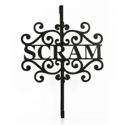 16 in. Halloween Scram Metal Wreath Hanger