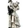 11 in. Halloween Skeleton Bride and Groom Decoration