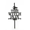 18 in. Halloween The Witch Is In Metal Wreath Hanger