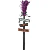 33 in. Halloween Welcome My Pretties Witchs Broom Garden Stake