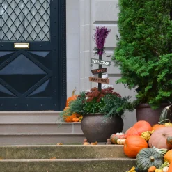 33 in. Halloween Welcome My Pretties Witchs Broom Garden Stake