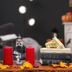 9 in. Halloween Witch in a Yoga Pose Tabletop Decoration