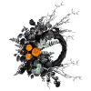 20 in. Halloween Wreath with Pumpkins and LED Lights