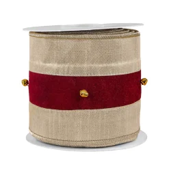 3 in. HGTV Home Collection Double-Fused Sleigh Bell Ribbon