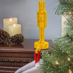 10 in. HGTV Home Collection Nutcracker Stocking Holder, Yellow