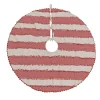 48 in. HGTV Home Collection Red White Ric Rac Border Tree Skirt