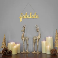 19 in. HGTV Home Collection Falalala Metal Wall Decoration
