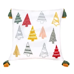 18 in. HGTV Home Collection Evergreen Forest Christmas Pillow