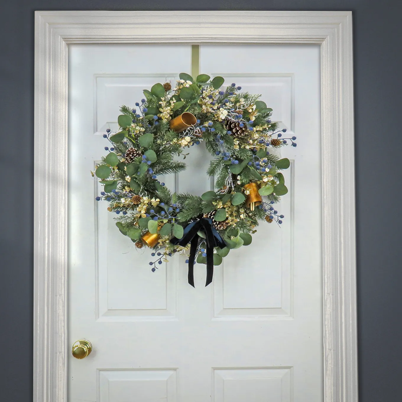 28 in. HGTV Home Collection Swiss Chic Wreath