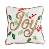18 in. HGTV Home Collection Embroidered Joy Christmas Pillow