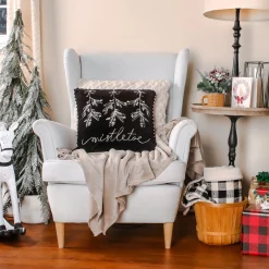 18 in. HGTV Home Collection Mistletoe Pillow