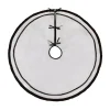 52 in. HGTV Home Collection White Tree Skirt with Black Trim