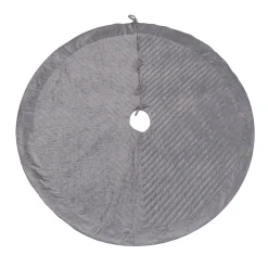 60 in. HGTV Home Collection Quilted Velvet Tree Skirt, Silver