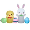 78 in. Inflatable Easter Bunny and Chick Decoration