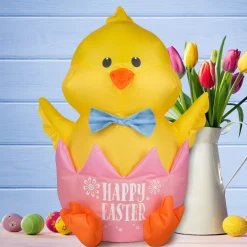 20 in. Inflatable Waving Chick Easter Decoration