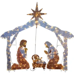 72 in. Nativity Scene with White LED Lights