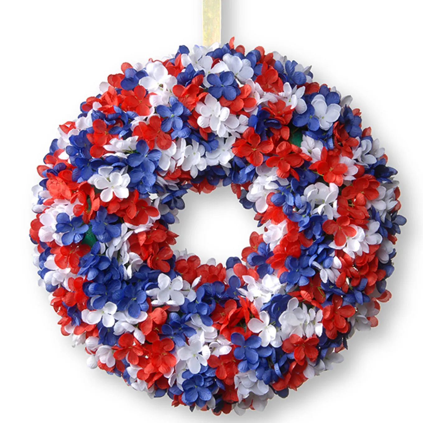 14 in. Patriotic Hydrangea Wreath