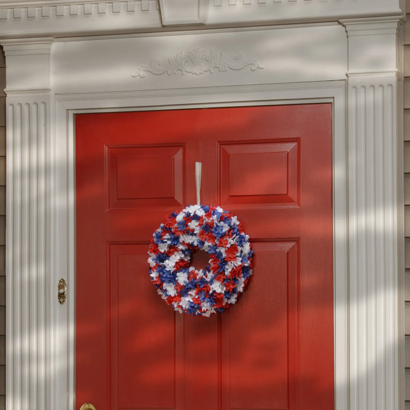 14 in. Patriotic Hydrangea Wreath
