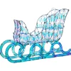26 in. Pre Lit Iridescent Santa Sleigh Decoration, Strung with 105 Cool White LED Lights