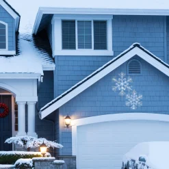 24 in. Pre Lit Six Point Star Snowflake Decoration with Cool White LED Lights