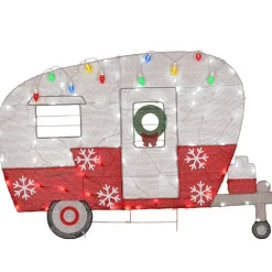 32 in. Pre-Lit Christmas Camper